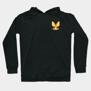 Cute Chibi Kangaroo popping out of Pocket - Vetor Design Pet Art Hoodie